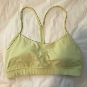 Lululemon light yellow Flow Y sports bra